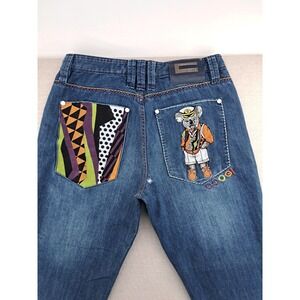 VTG Coogi Jeans Mens 34x29  Blue Koala Bear Y2K Hip Hop Baggy Embroidered W34"
